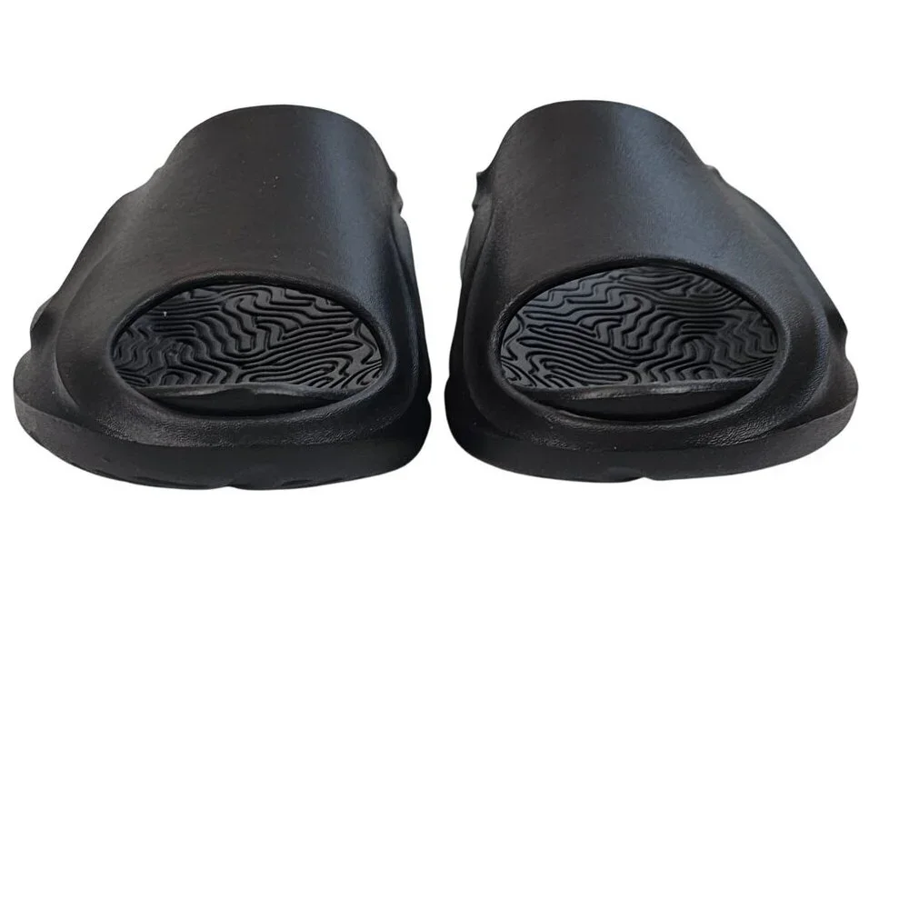Pretty Little Things Womens US 7‎ Black Cut Out Rubber Ribbed Sole Slide Shoes